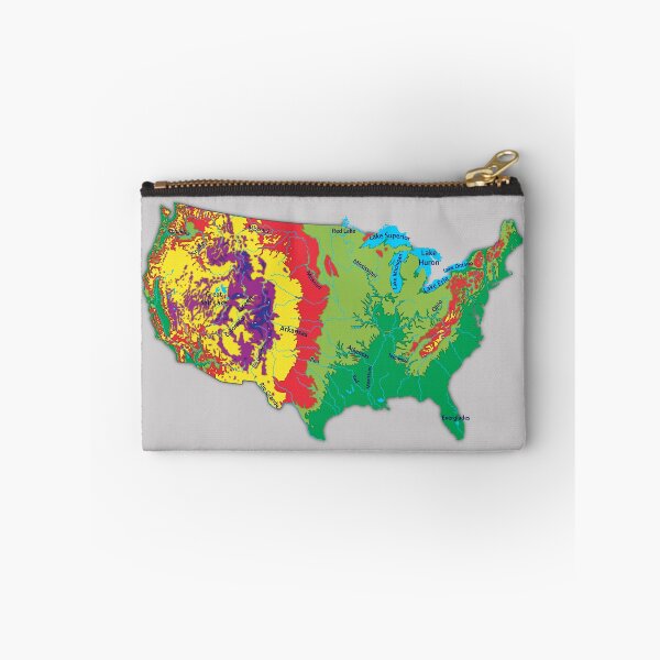 Item preview, USA detailed physical map topographic map of USA with Major Lakes and Rivers designed and sold by mashmosh.