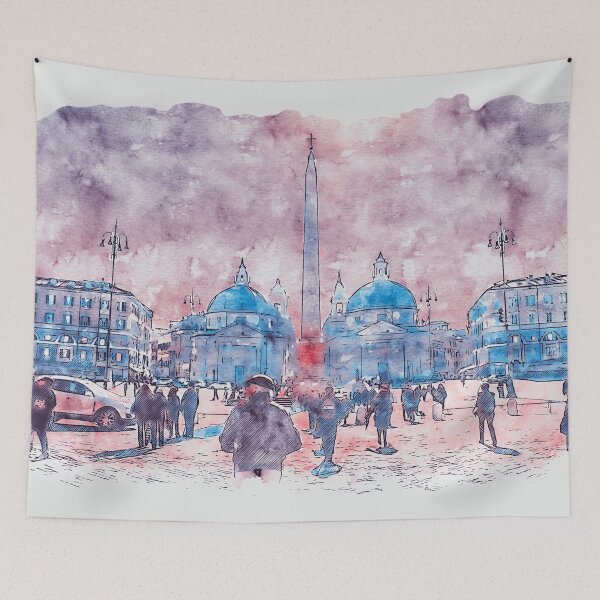 Item preview, Rome - Piazza del Popolo designed and sold by AM FineArtPrints.