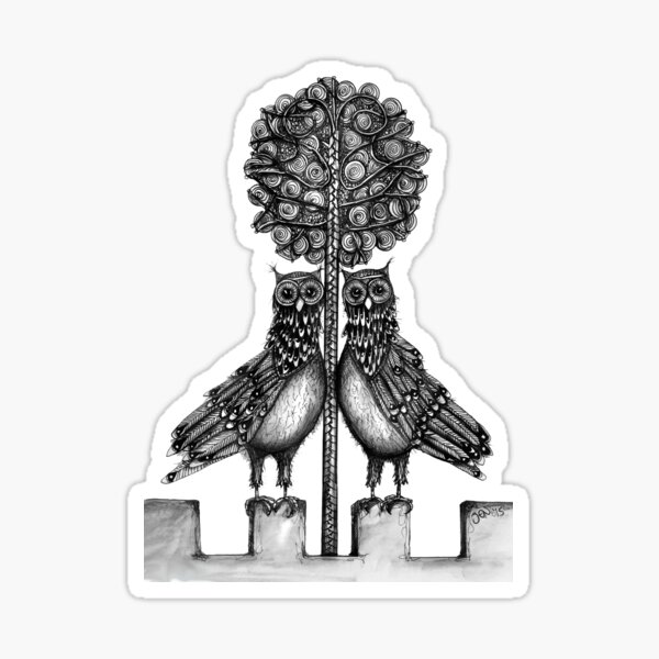 The owls of Athena Sticker
