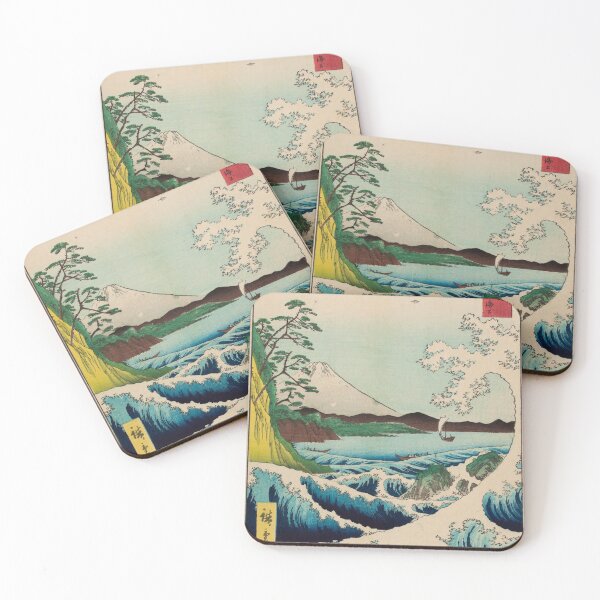 Item preview, Hiroshige, Utagawa (1797-1858) - Mount Fuji and waves - Japanese woodblock print designed and sold by cdmprints.