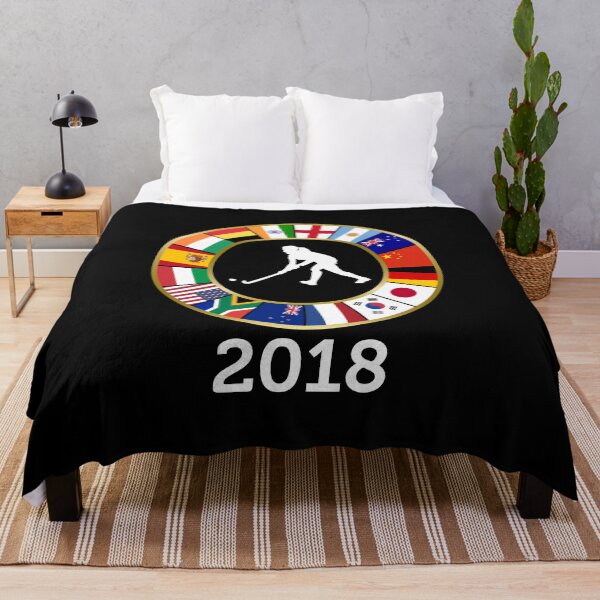 Item preview, Field Hockey Country Flags 2018 with Female Hockey Player designed and sold by phoxydesign.
