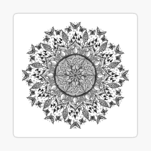 Butterfly Mandala Sticker