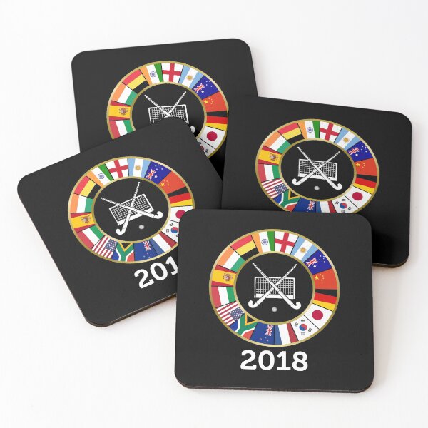Item preview, Field Hockey Country Flags 2018 with Hockey Sticks and Goal designed and sold by phoxydesign.