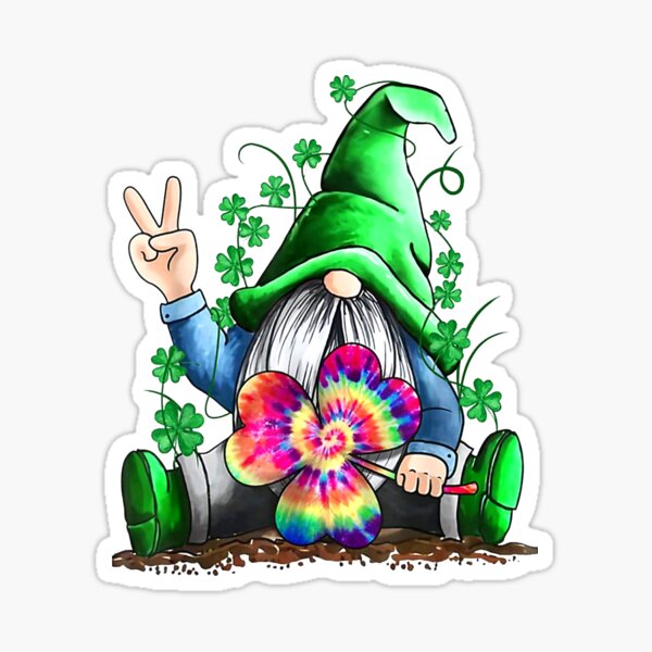 Hippie Gnomes T-Shirt Hippie Clover St Patrick's Day Gifts T-Shirt