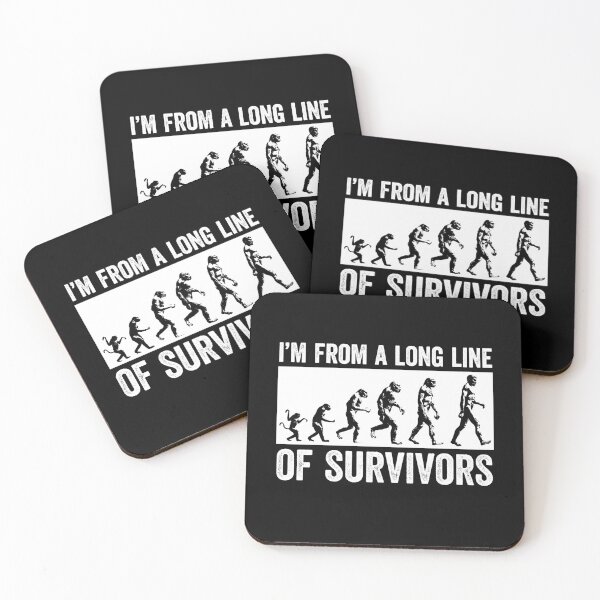 Item preview, Funny Evolution, From A Long Line Of Survivors designed and sold by gorillamerch.