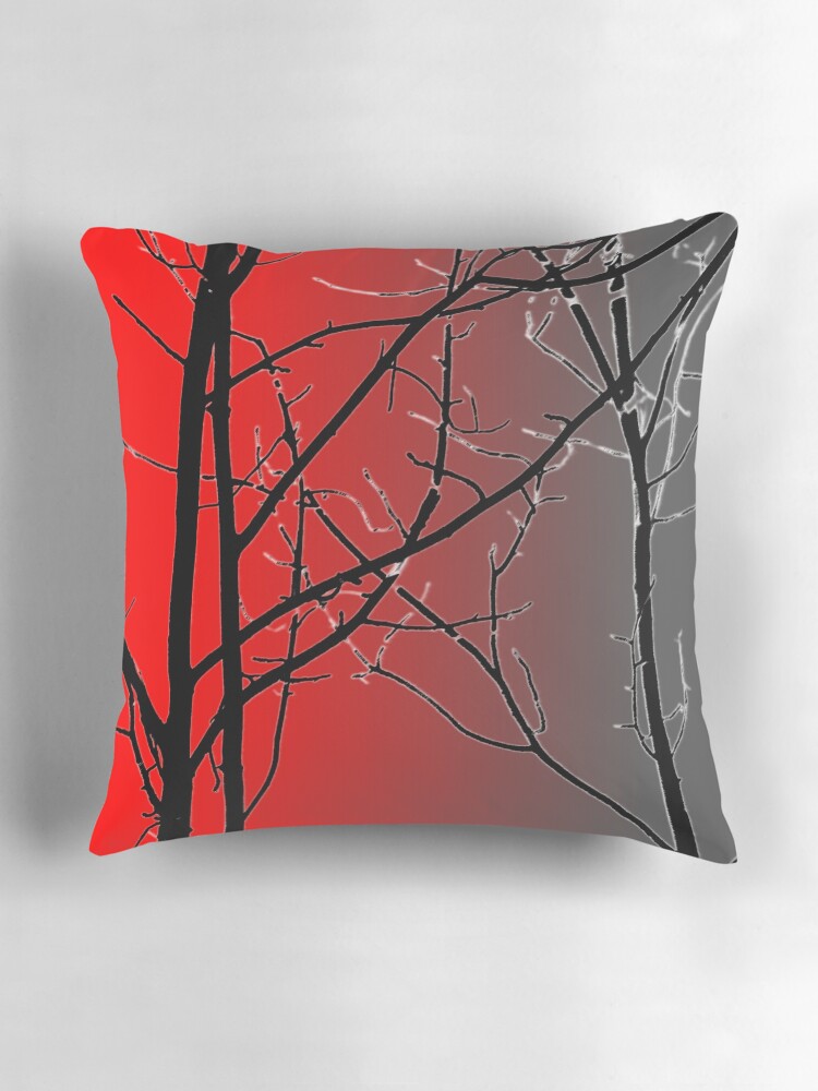 Thumbnail 3 of 4, Pillow, Red And Gray designed and sold by Cynthia48.