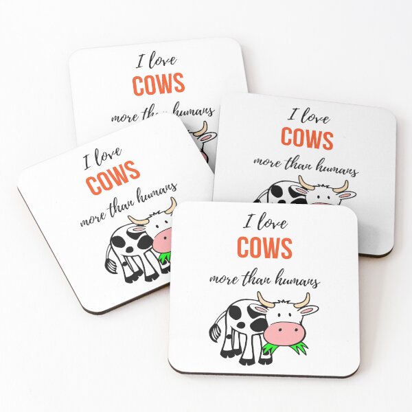Item preview, I Love Cows More Than Humans designed and sold by PinkPandaPress.