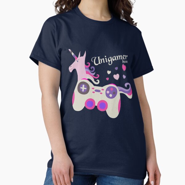 Unicorn Games Controller Pink, Purple Cream Classic T-Shirt