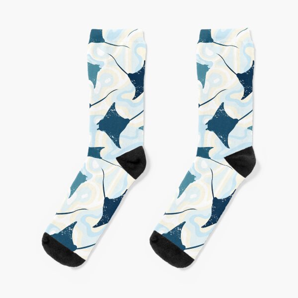 Seamless pattern with manta rays Socks