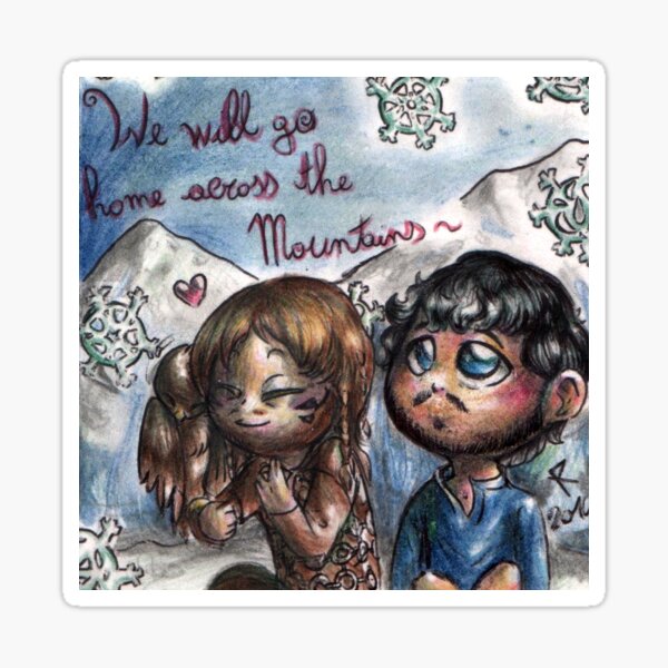  king arthur we will go home across the mountains sticker for sale