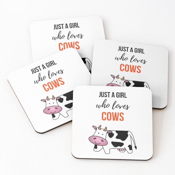 Item preview, Just A Girl Who Loves Cows designed and sold by PinkPandaPress.