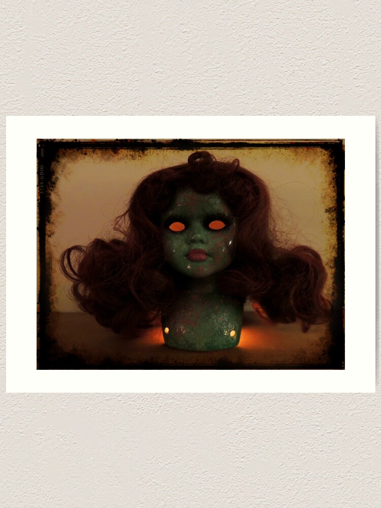 Alternate view of Zombie Horror Doll ~ Lady Scream Art Print