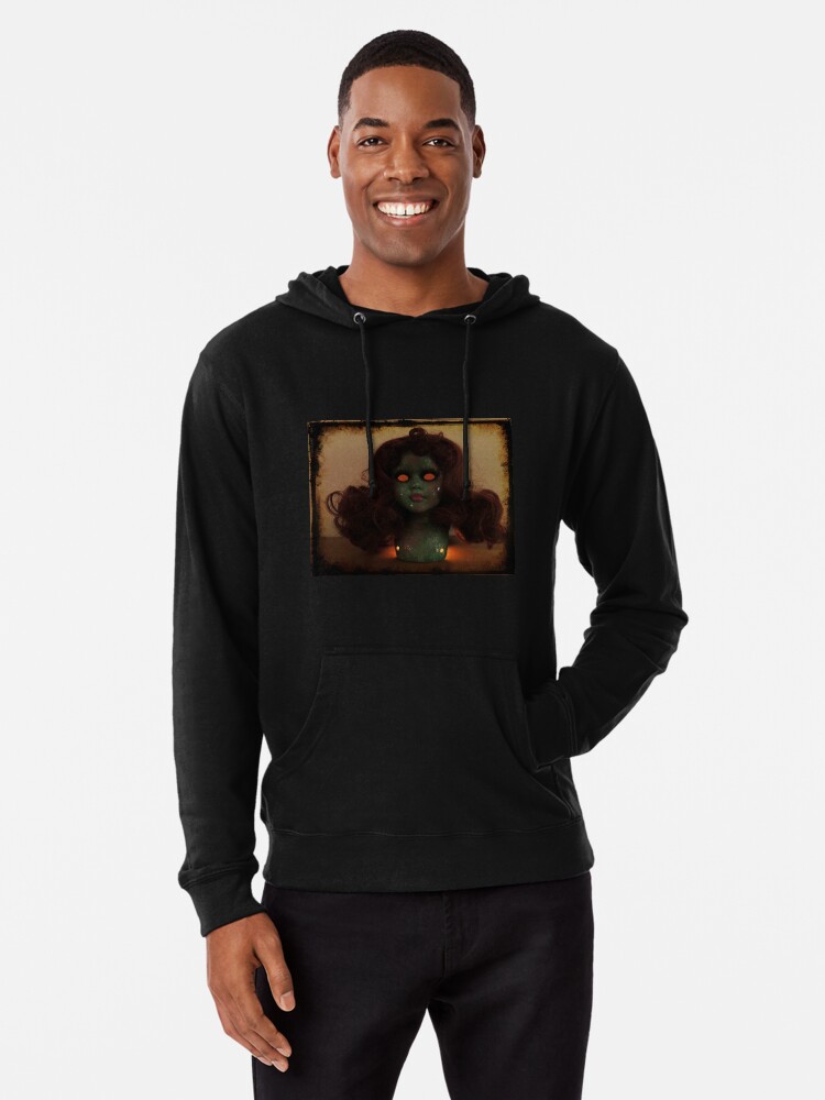 Alternate view of Zombie Horror Doll ~ Lady Scream Lightweight Hoodie