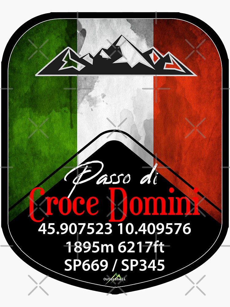 Sticker for Sale mit Passo di Croce Domini Italien Italien Aufkleber u.  T-Shirt von OuterShellUK