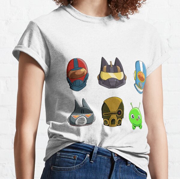 Casques de l'équipage spatial final et gâteau de lune T-shirt classique