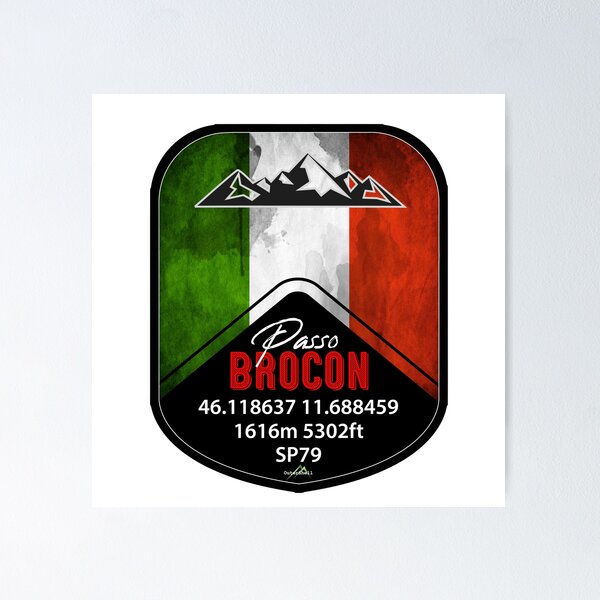 Item preview, Passo Brocon Dolomites Italy Sticker & T-Shirt designed and sold by OuterShellUK.
