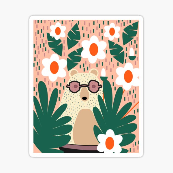 Summer bear Sticker