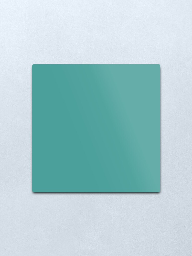 Lagoon Aqua Green Color Of The Day Solid Color Metal Print By Podartist Redbubble