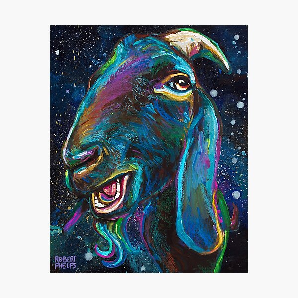 Item preview, Magic Galactic Black Goat  designed and sold by RobertPhelpsArt.