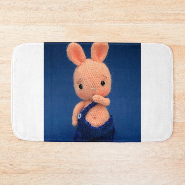 Item preview, cute toy hare in blue trousers designed and sold by olena2552.