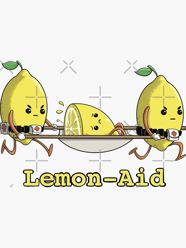 "LemonAid to the Rescue" Sticker for Sale by NarwhalArt Redbubble