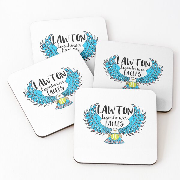 Item preview, Lawton Eisenhower Eagles_ Eagle and Tennis Ball fancy writing (Black) designed and sold by hannaHKyong.