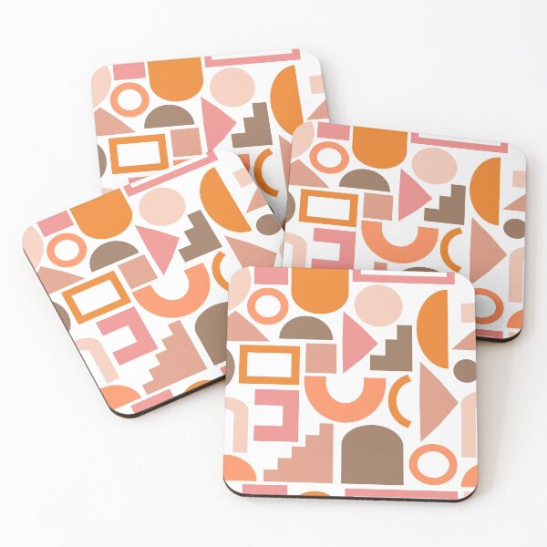 Item preview, Simple Shapes Pattern in Retro Colors designed and sold by JuneJournal.