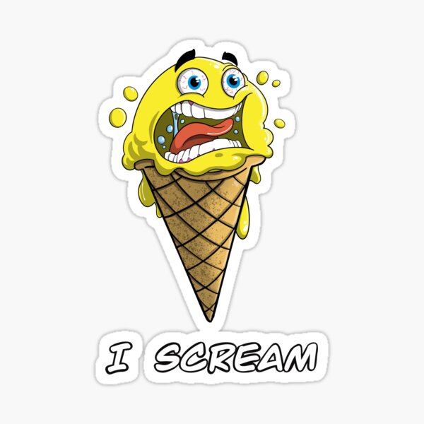 I scream for ice cream Sticker