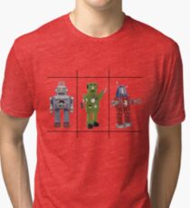 Retro Toy Robots Tri-blend T-Shirt