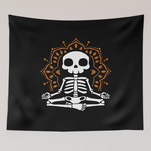 Item preview, Meditating Skeleton Lotus Mandala Yoga Lover Gift  designed and sold by basselelkadi.