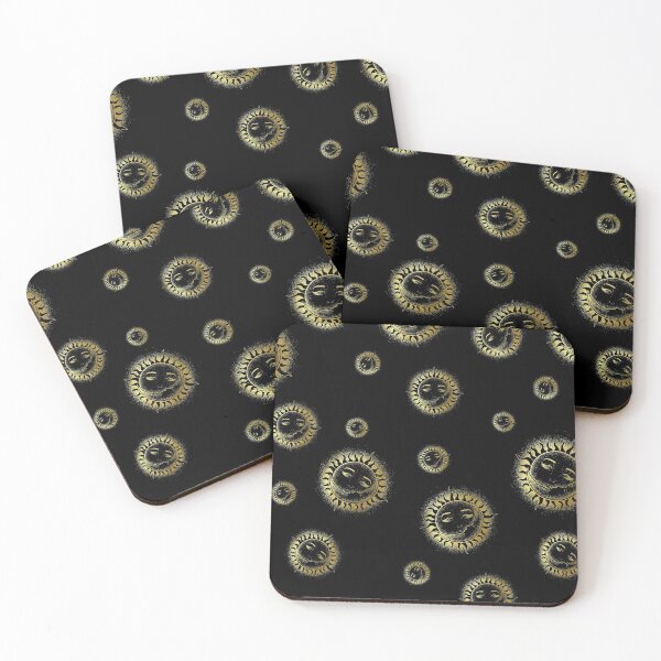 Item preview, Gold Sun & Moon Dot work Pattern designed and sold by PaperBoatUK.