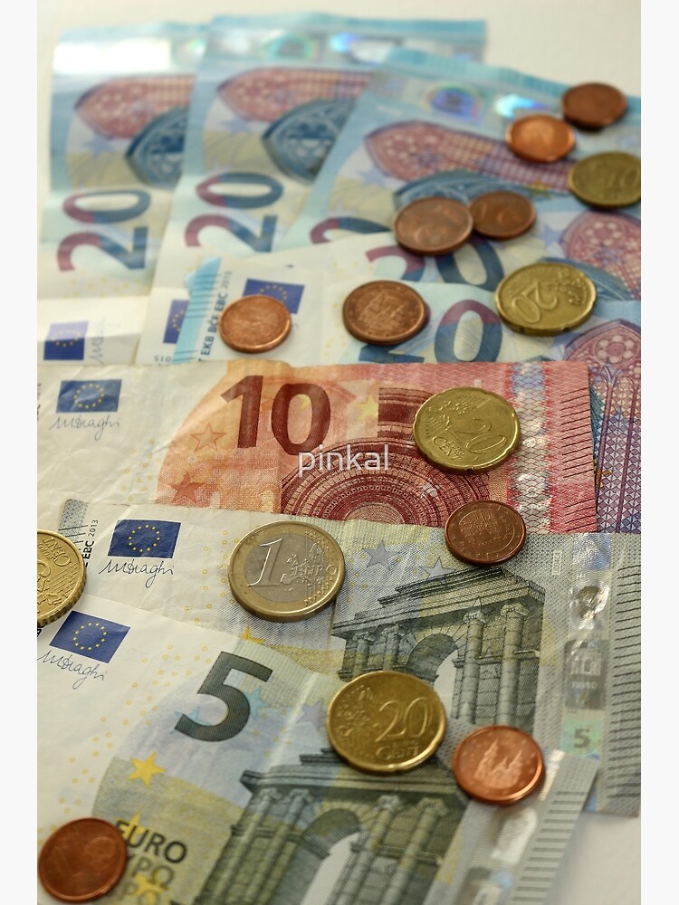 Pochette D'euro De Pièces De Monnaie De Billets De Banque Photo