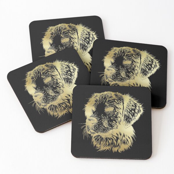 Item preview, Adorable Gold Foil Pup Portrait designed and sold by Amanda-Lakey.