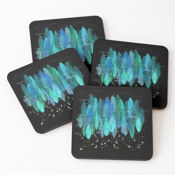 Item preview, Blue wood at night designed and sold by Kathy Lecocq.