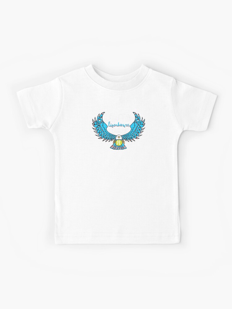 Lawton Eisenhower Eagles Eagle And Tennis Ball Fancy Writing White Blue Red Kids T Shirt By Hannahkyong Redbubble