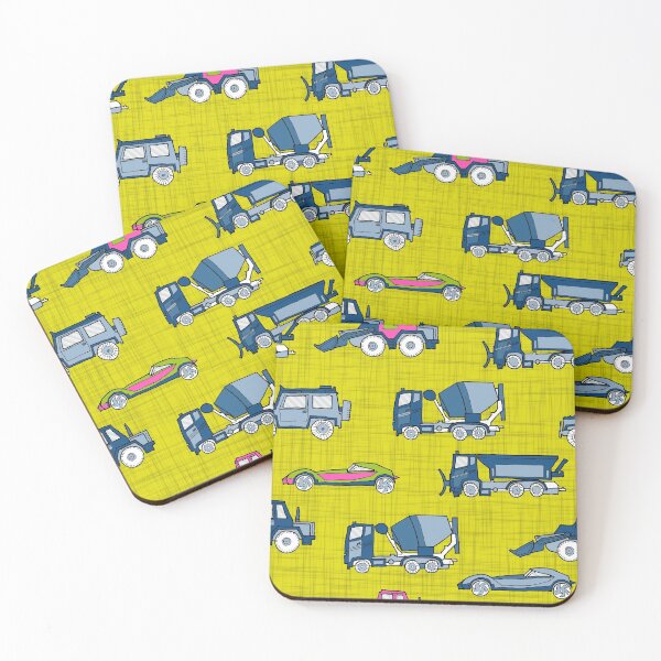 Item preview, Vehicles blue on yellow-green texture designed and sold by kobyakov.