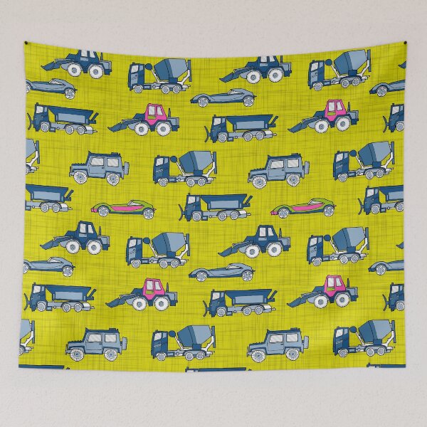 Item preview, Vehicles blue on yellow-green texture designed and sold by kobyakov.