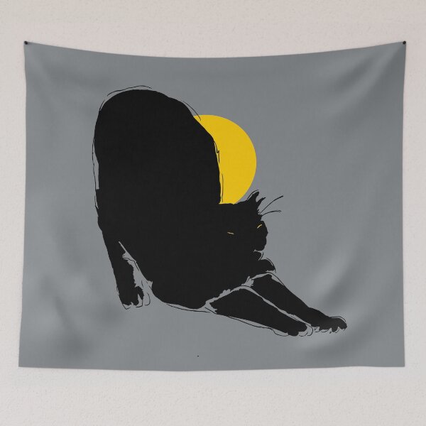 Item preview, black cat blue designed and sold by Randi Antonsen.