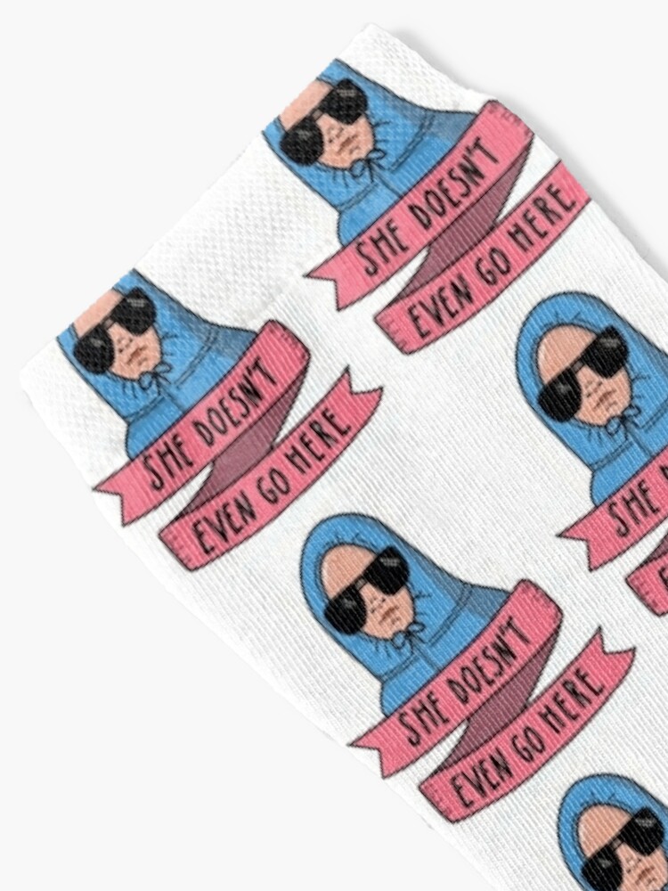 Mean Girls - She doesn't even go here Socks for Sale by agrapedesign