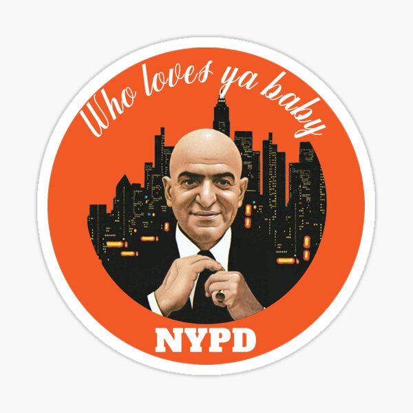 Who Loves Ya Baby Parody Fan Art Old S Classics Kojak Gifts Sticker By Happygiftideas