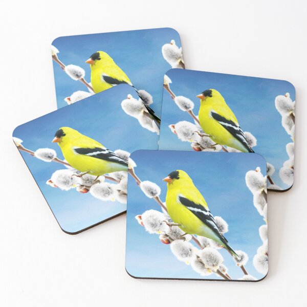 Item preview, American Goldfinch Perched on Pussy Willow designed and sold by FineArtography.