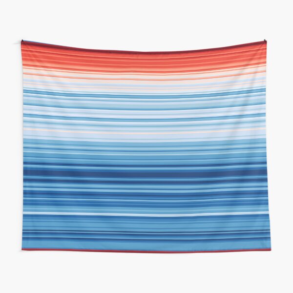 Climate Change Stripes Tapestry