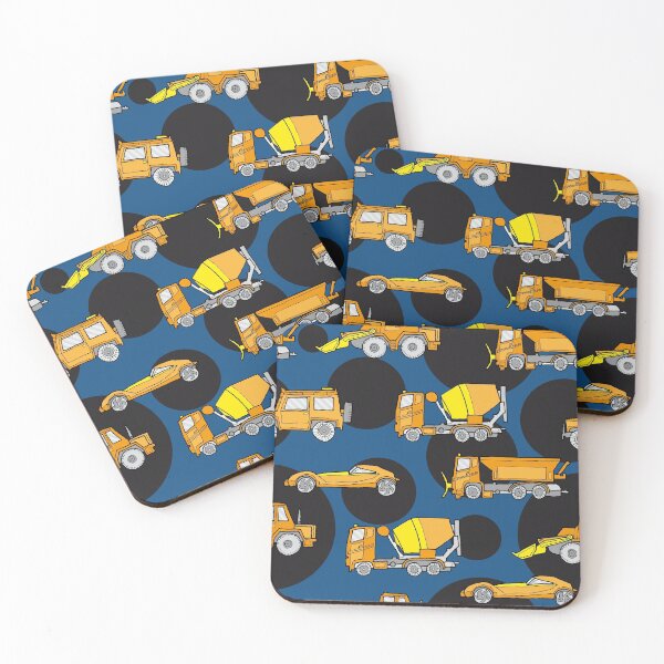 Item preview, Vehicles orange on classic blue and black dots designed and sold by kobyakov.
