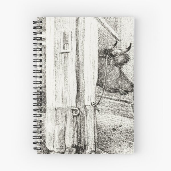 Item preview,  Cow in a sty illustration designed and sold by Vintage Designs +.