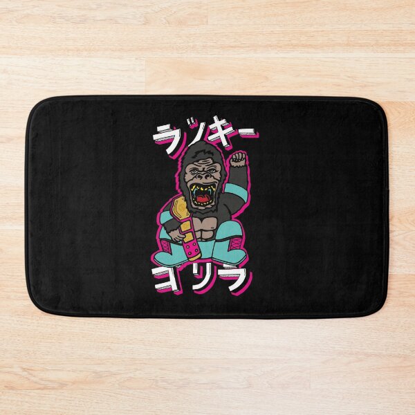 Item preview, Lucky Gorilla - Rakkīgorira - ラッキーゴリラ- Pink and Blue version  - Wrestling Good Luck Charm designed and sold by 86Gaz.