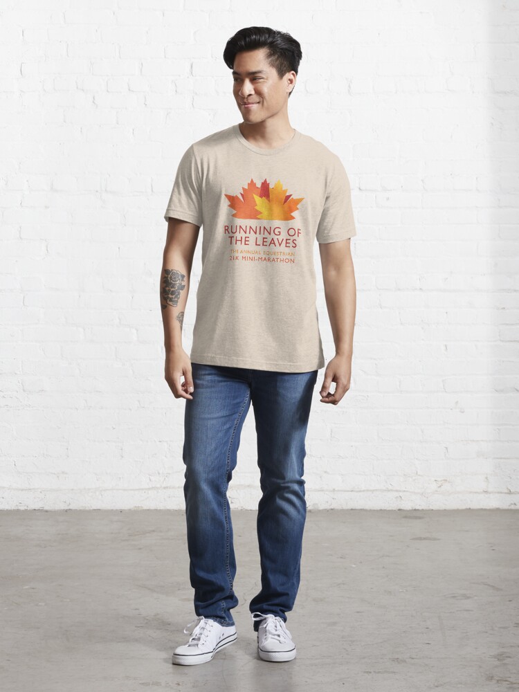 Thumbnail 5 of 7, Essential T-Shirt, Running of the Leaves designed and sold by Rachael Raymer.