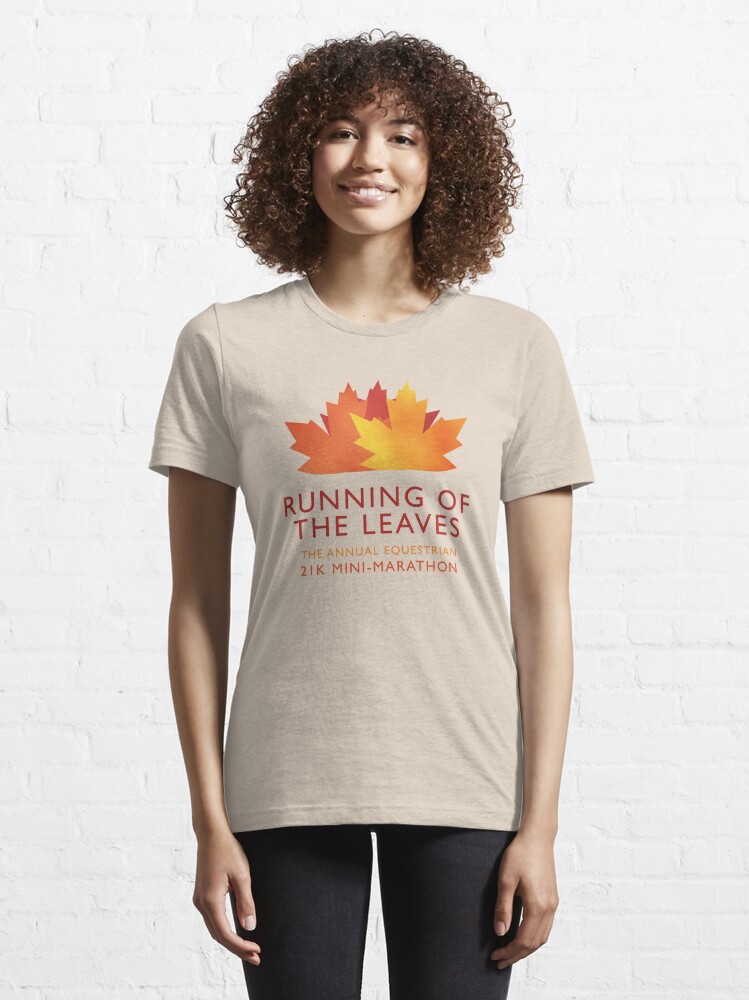 Thumbnail 6 of 7, Essential T-Shirt, Running of the Leaves designed and sold by Rachael Raymer.