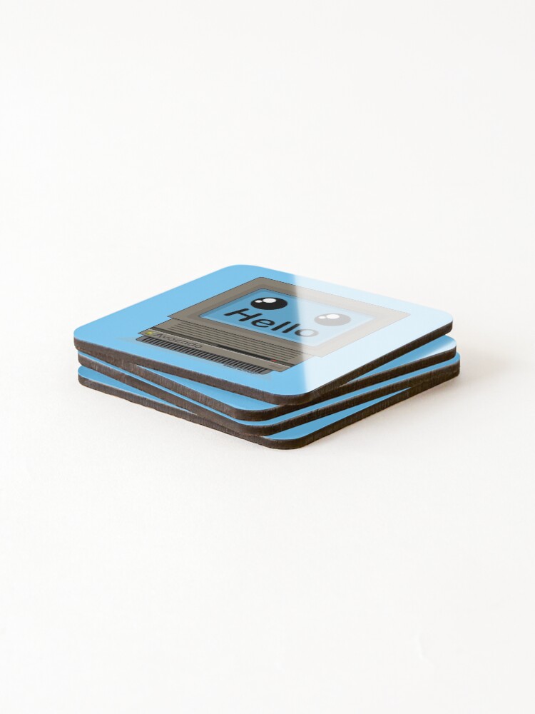 Thumbnail 4 of 5, Coasters (Set of 4), Hello Cute Computer  designed and sold by TheFlying6.