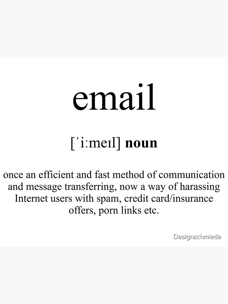 "Email Definition Dictionary Collection" Poster by Designschmiede