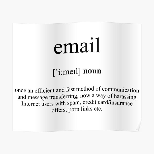 "Email Definition Dictionary Collection" Poster by Designschmiede Redbubble
